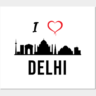 I love Delhi India Posters and Art